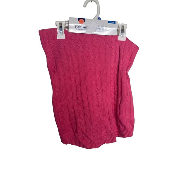 Top Paw‎ Pink Turtle Neck Argyle Sweater New Size X-Large - Picture 1 of 3